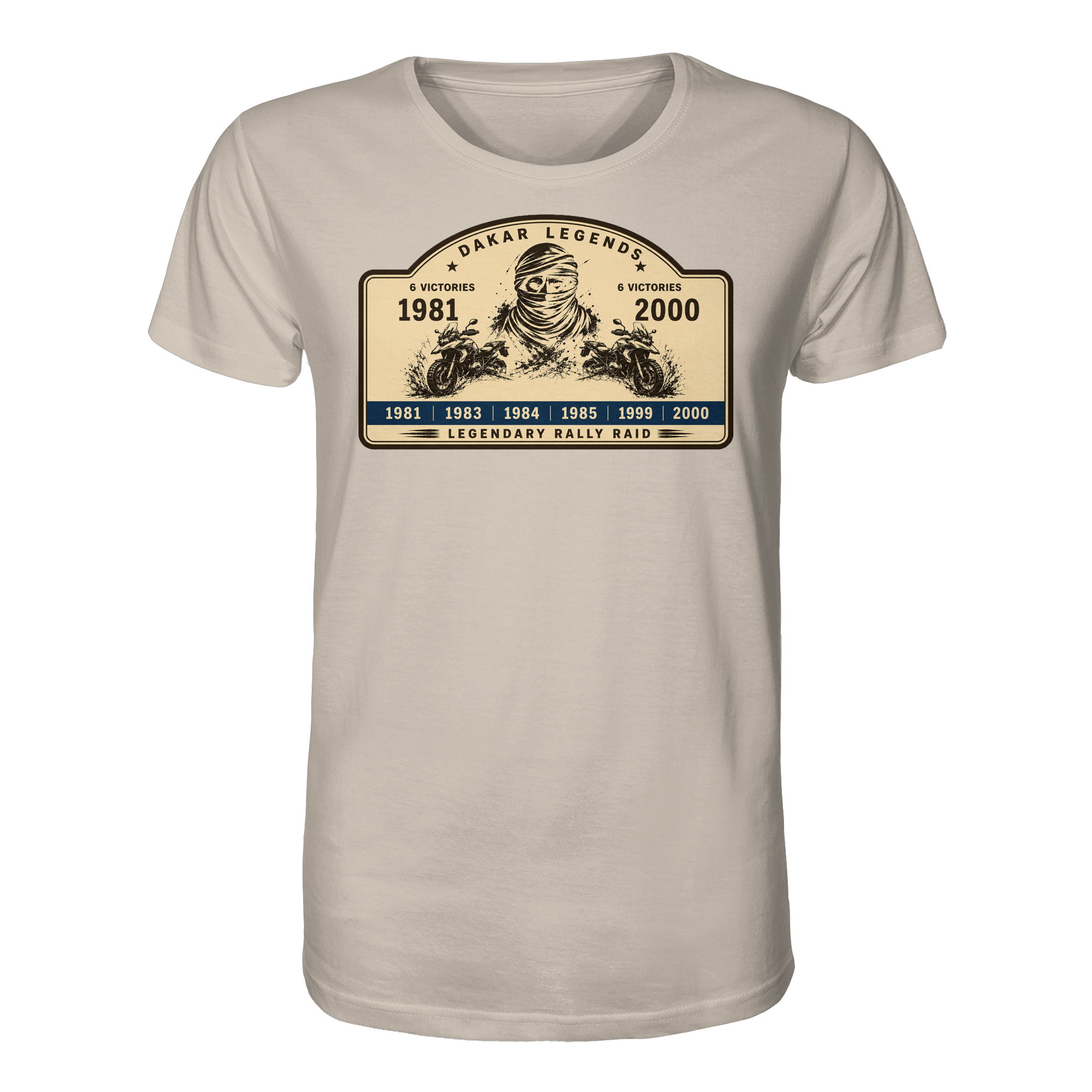 Dakar Legends Rally Badge GS MotorradGS Dakar Legends T-Shirt – Rally Raid Vintage Edition - Organic Shirt