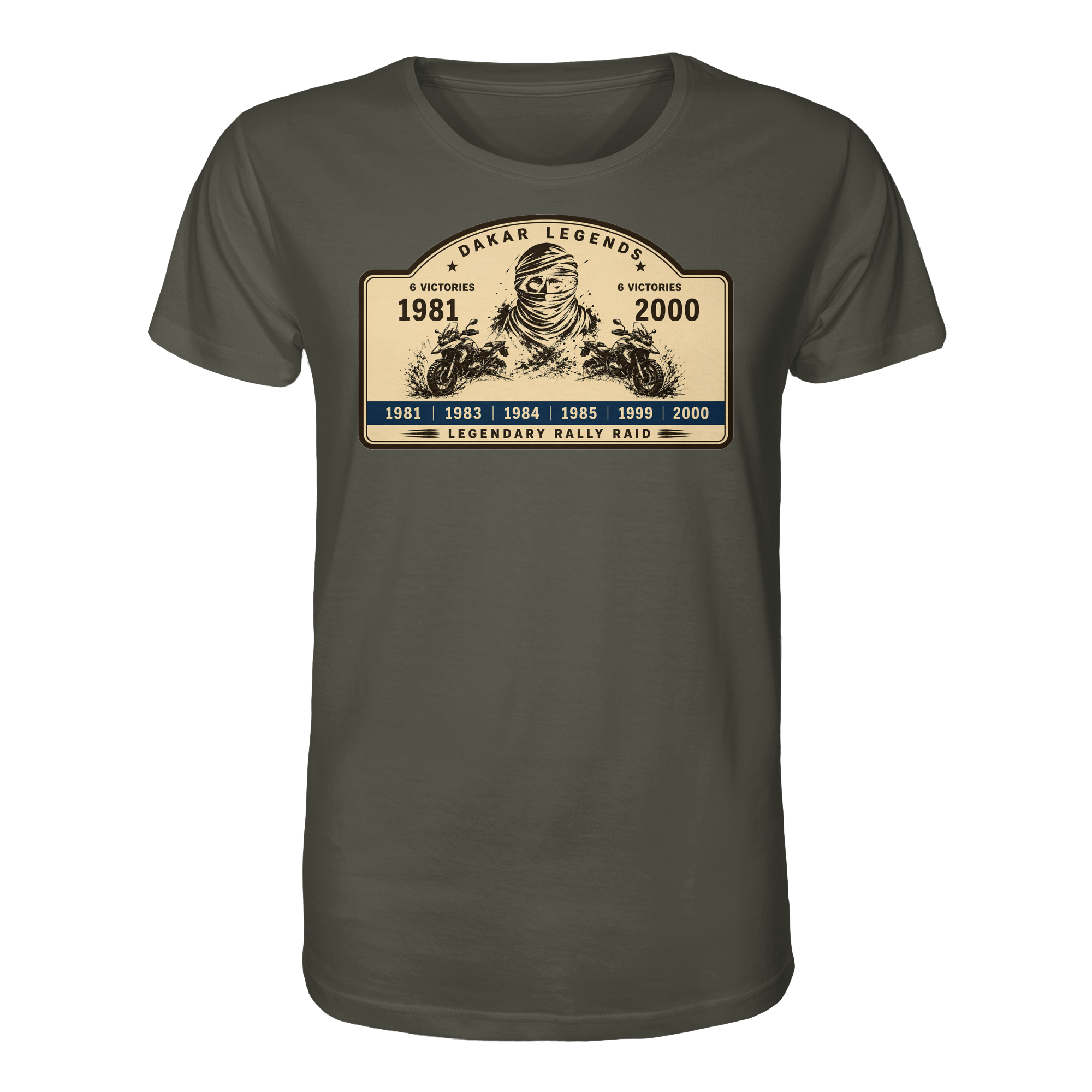 Dakar Legends Rally Badge GS MotorradGS Dakar Legends T-Shirt – Rally Raid Vintage Edition - Organic Shirt