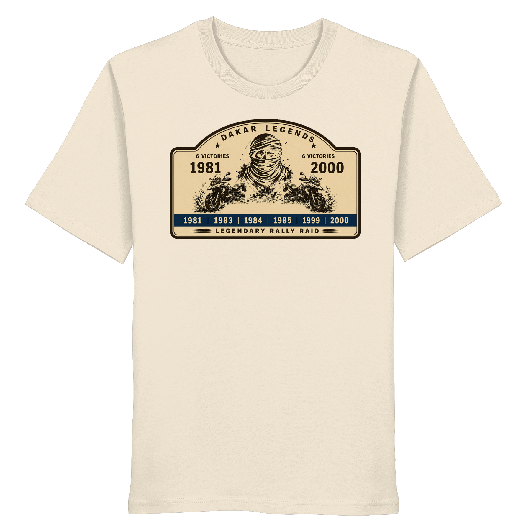 Dakar Legends Rally Badge GS MotorradGS Dakar Legends T-Shirt – Rally Raid Vintage Edition - Organic Shirt