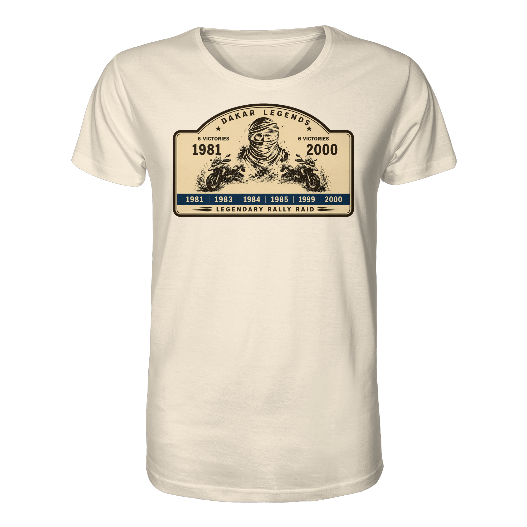 Dakar Legends Rally Badge GS MotorradGS Dakar Legends T-Shirt – Rally Raid Vintage Edition - Organic Shirt