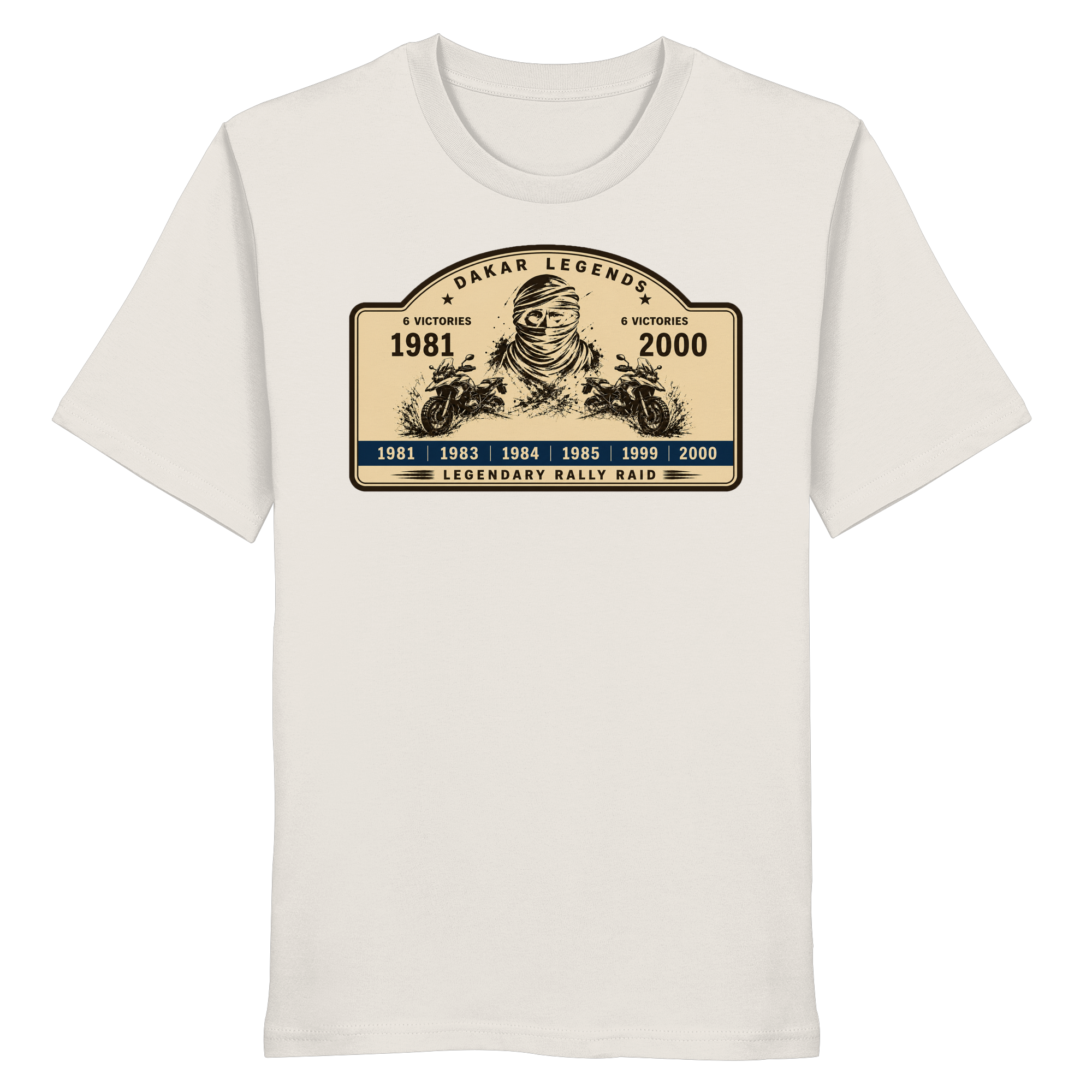 Dakar Legends Rally Badge GS MotorradGS Dakar Legends T-Shirt – Rally Raid Vintage Edition - Organic Shirt