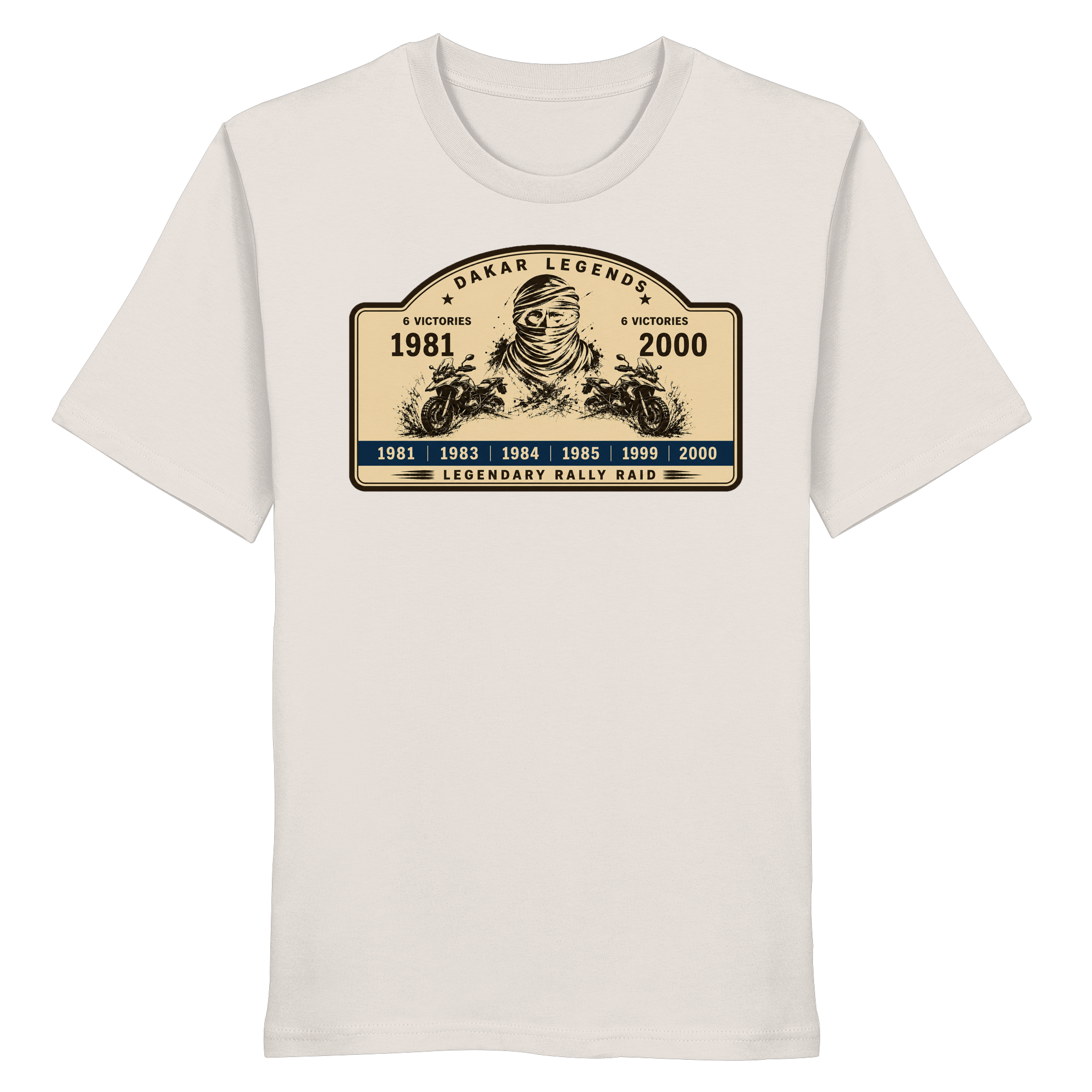 Dakar Legends Rally Badge GS MotorradGS Dakar Legends T-Shirt – Rally Raid Vintage Edition - Organic Shirt