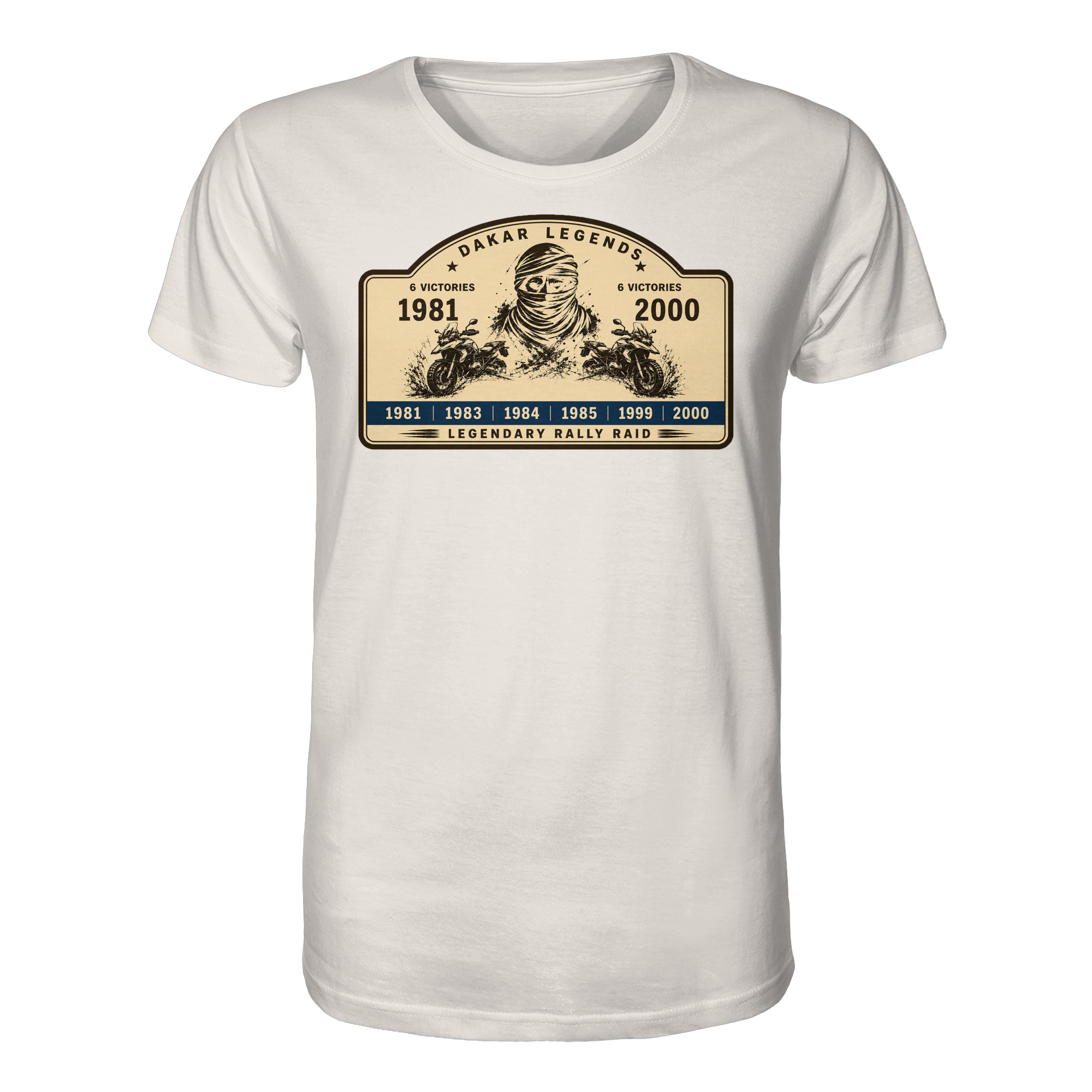 Dakar Legends Rally Badge GS MotorradGS Dakar Legends T-Shirt – Rally Raid Vintage Edition - Organic Shirt