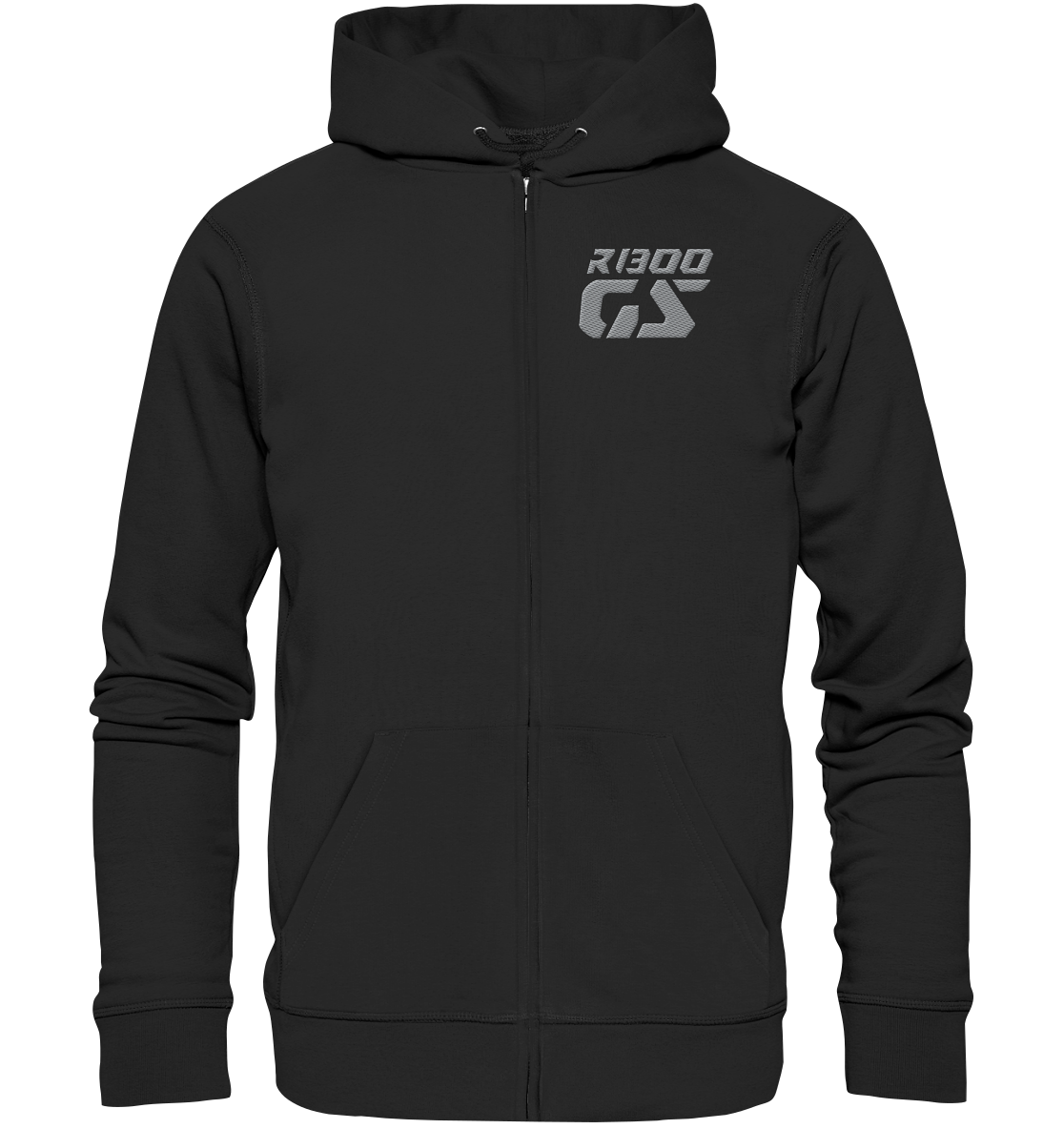 GS Motorcycle BMW R 1300 GS "noble embroidered logo design" - Organic Hoodie Zipper Jacket