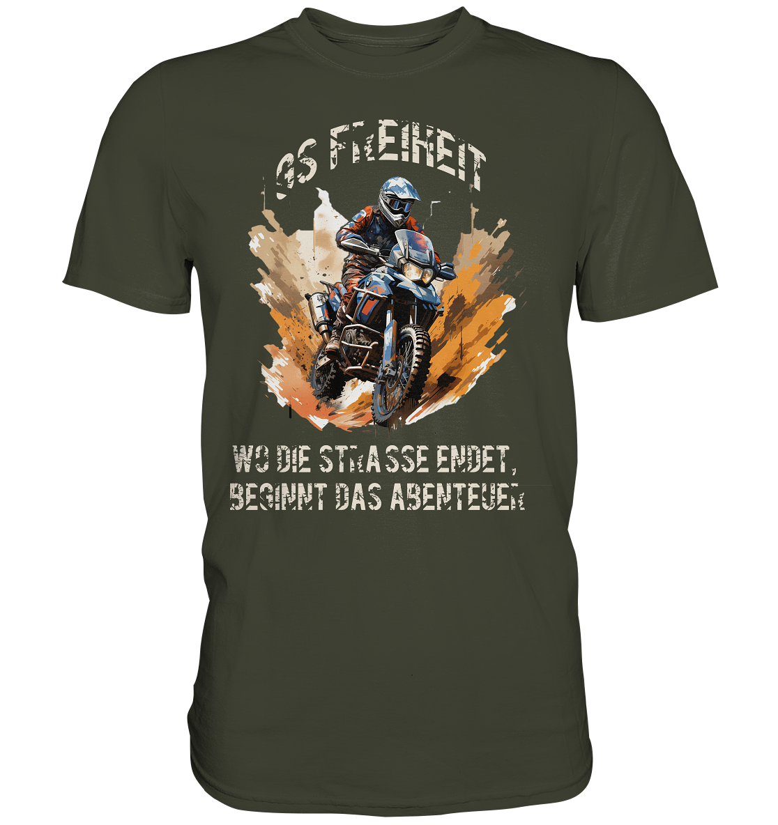 GS Motorcycle "Where the road ends - the adventure begins" - Premium Shirt