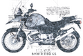 #261 BMW R 1150 GS: Artwork | Da Vinci Style | BMW GS Poster | Instant Download 