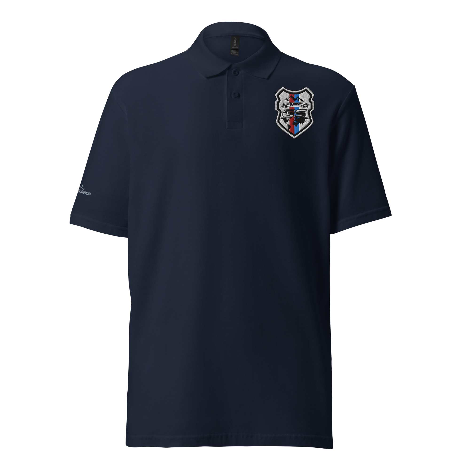 GS Motorrad: R 1250 GS Country Rallye Logo, Unisex-Piqué Polo - Edel bestickt!