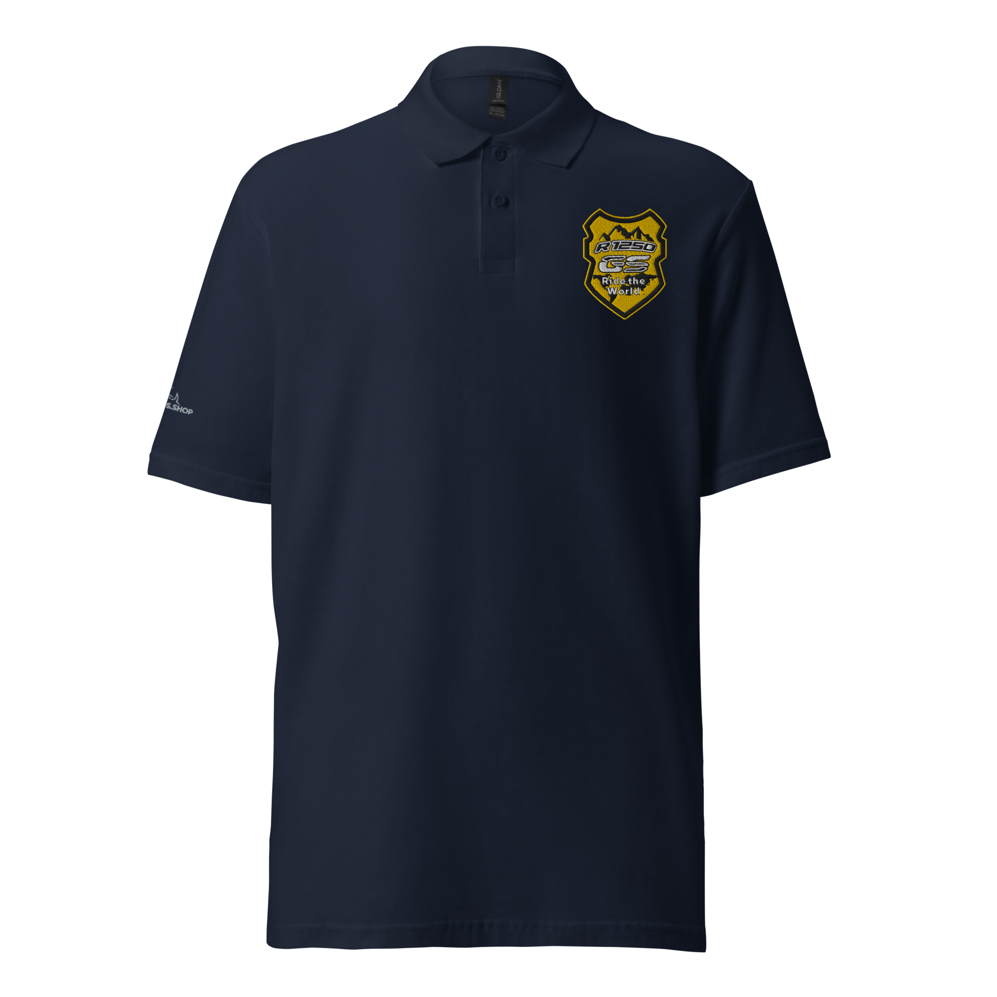 GS Motorrad Unisex Piqué-Poloshirt für BMW R 1250 GS - Besticktes Abenteuer und Reise Logo