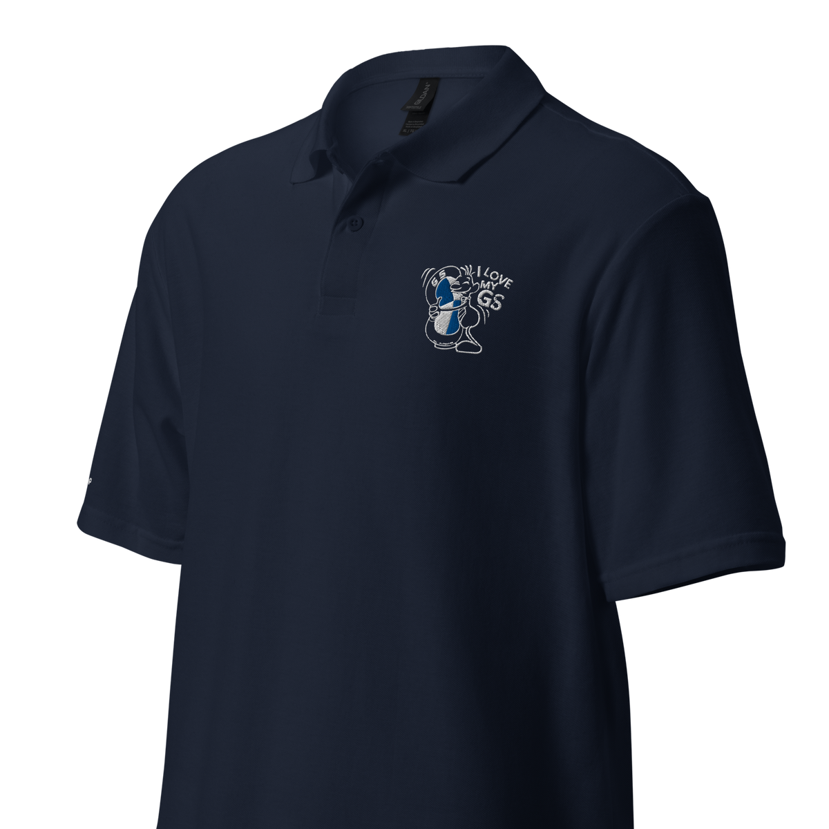 GS Motorrad "Liebling" - I love my GS - Edel besticktes Premium Design Piquet Polo-Shirt