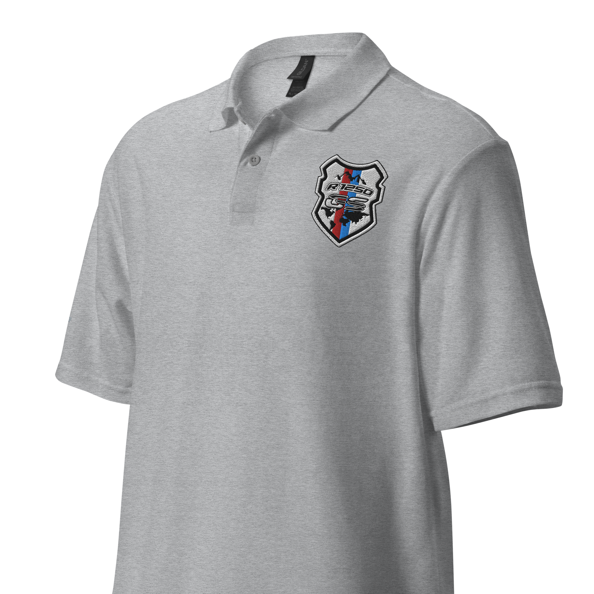 GS Motorrad: R 1250 GS Country Rallye Logo, Unisex-Piqué Polo - Edel bestickt!