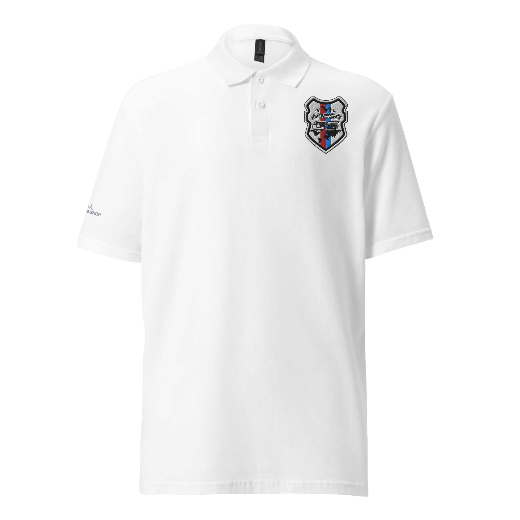 GS Motorrad: R 1250 GS Country Rallye Logo, Unisex-Piqué Polo - Edel bestickt!