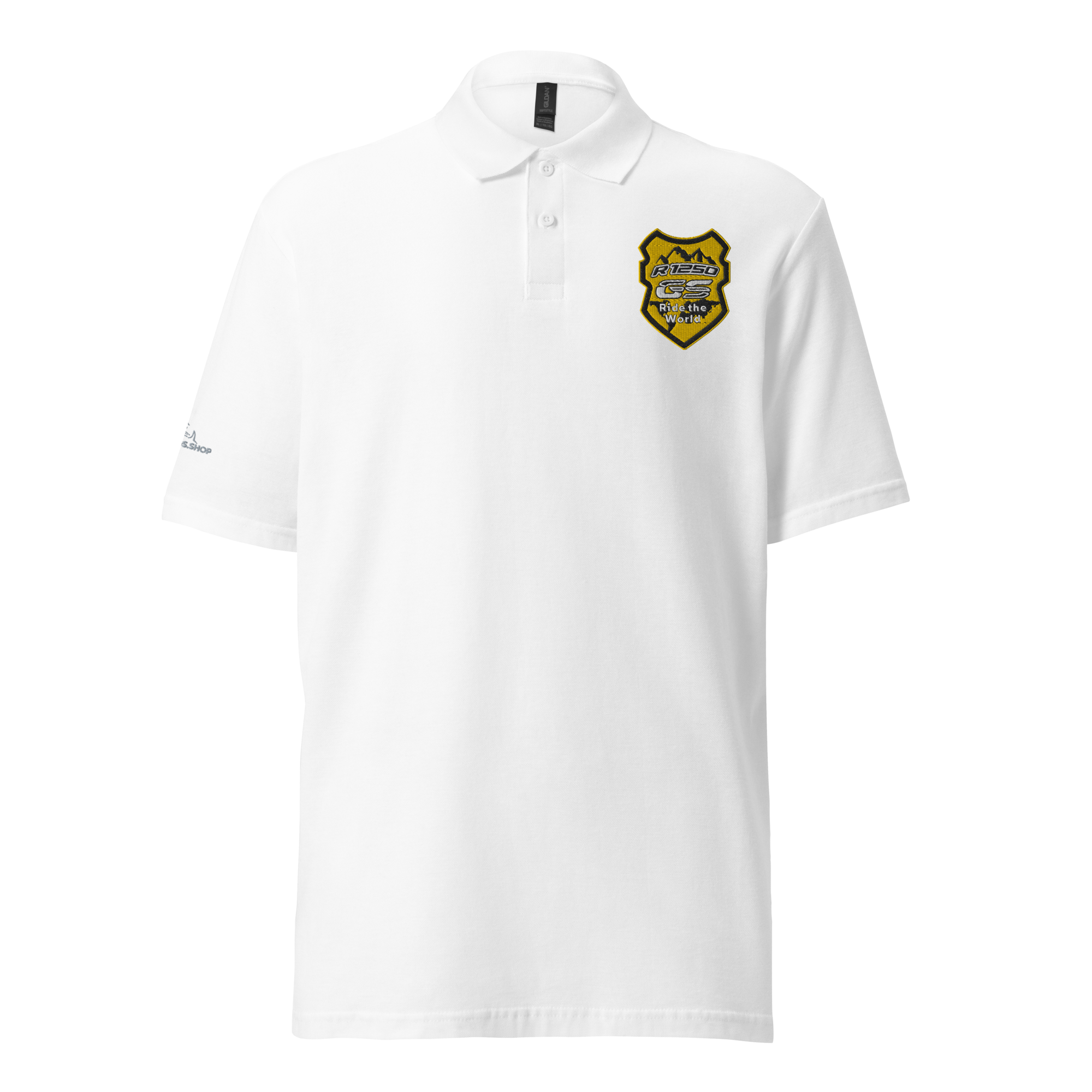 GS Motorrad Unisex Piqué-Poloshirt für BMW R 1250 GS - Besticktes Abenteuer und Reise Logo