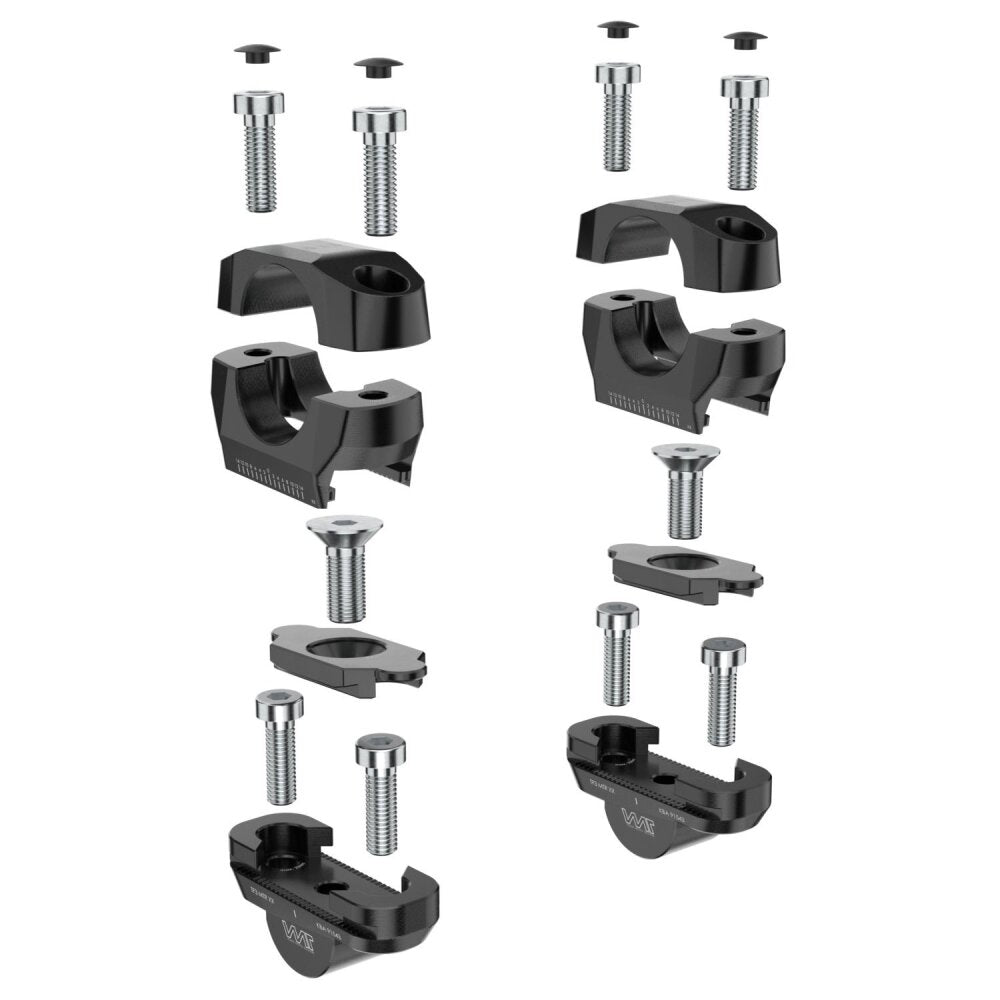 Adjustable handlebar riser for BMW R 1200 GS LC and R 1250 GS & Adventure models black anodized (31568-BL)