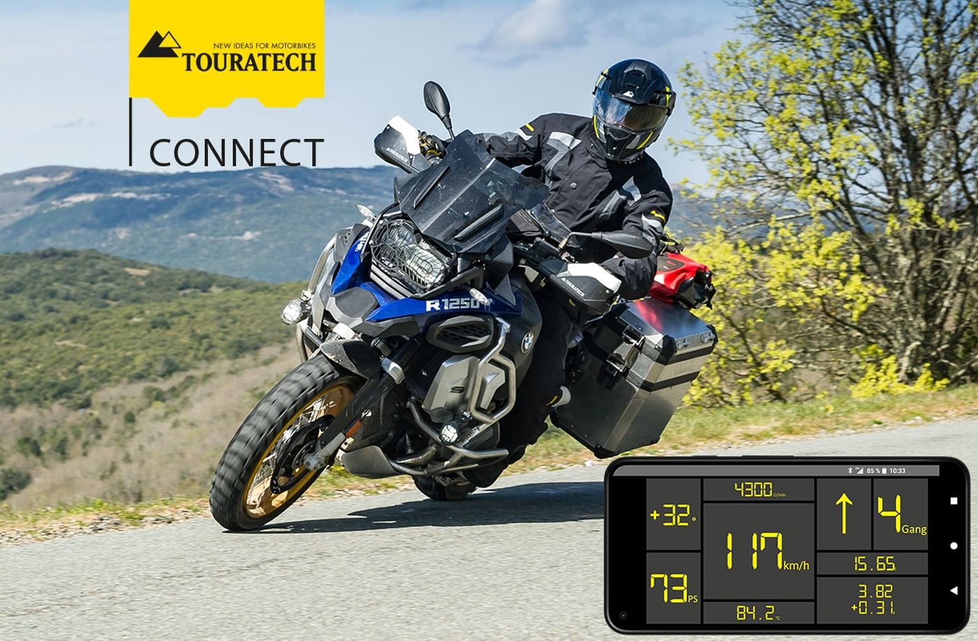 Touratech Connect APP inkl. Hardware für BMW R1200GS/GSA; BMW R1250GS/GSA
