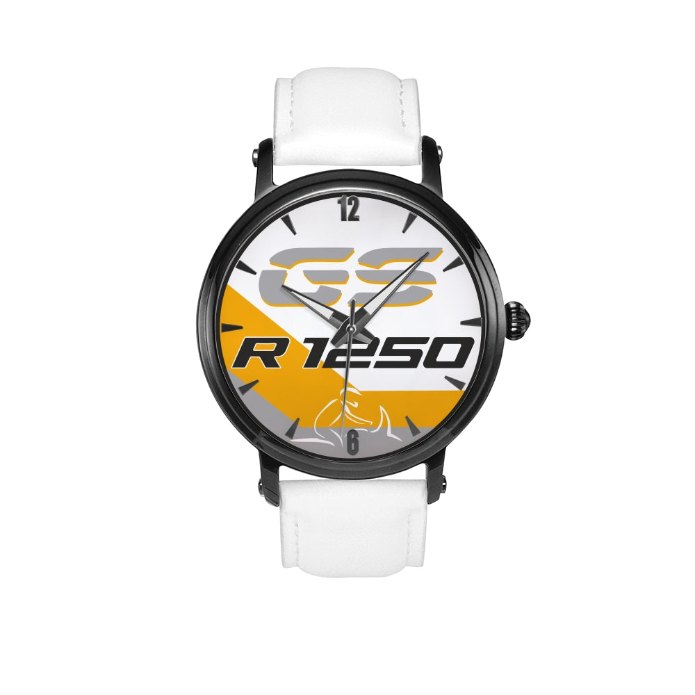 R 1250 GS EXCLUSIVE Style Watch/Uhr wasserdicht - Echtleder Armband 3 Farben - GS Magazin
