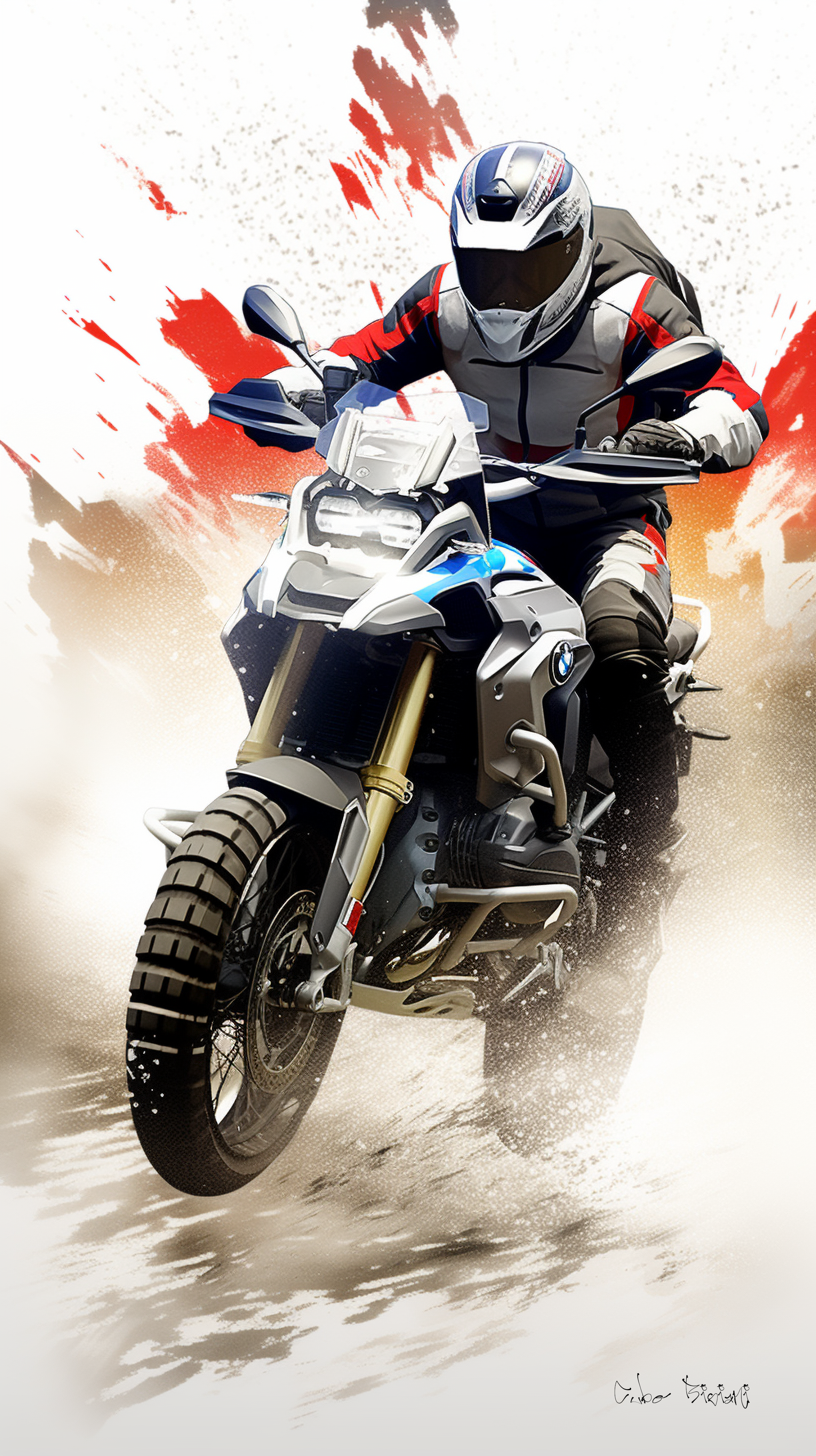 #97 BMW R 1200 GS modern Style virtuell-reality-design by Cubo Bisiani zum Selberdrucken