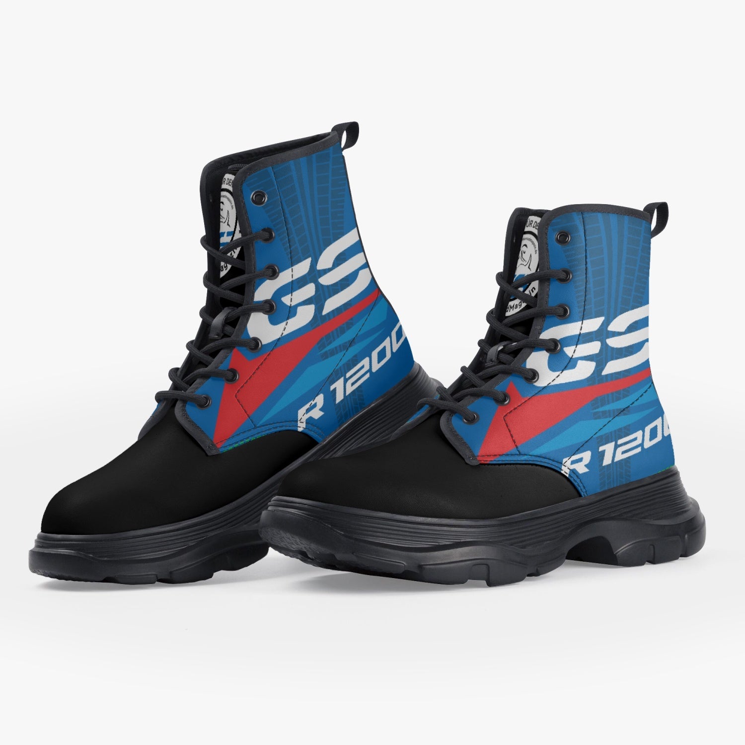 GS Motorrad R 1200 GS modischer topmoderner PU Lederstiefel für SIE & IHN