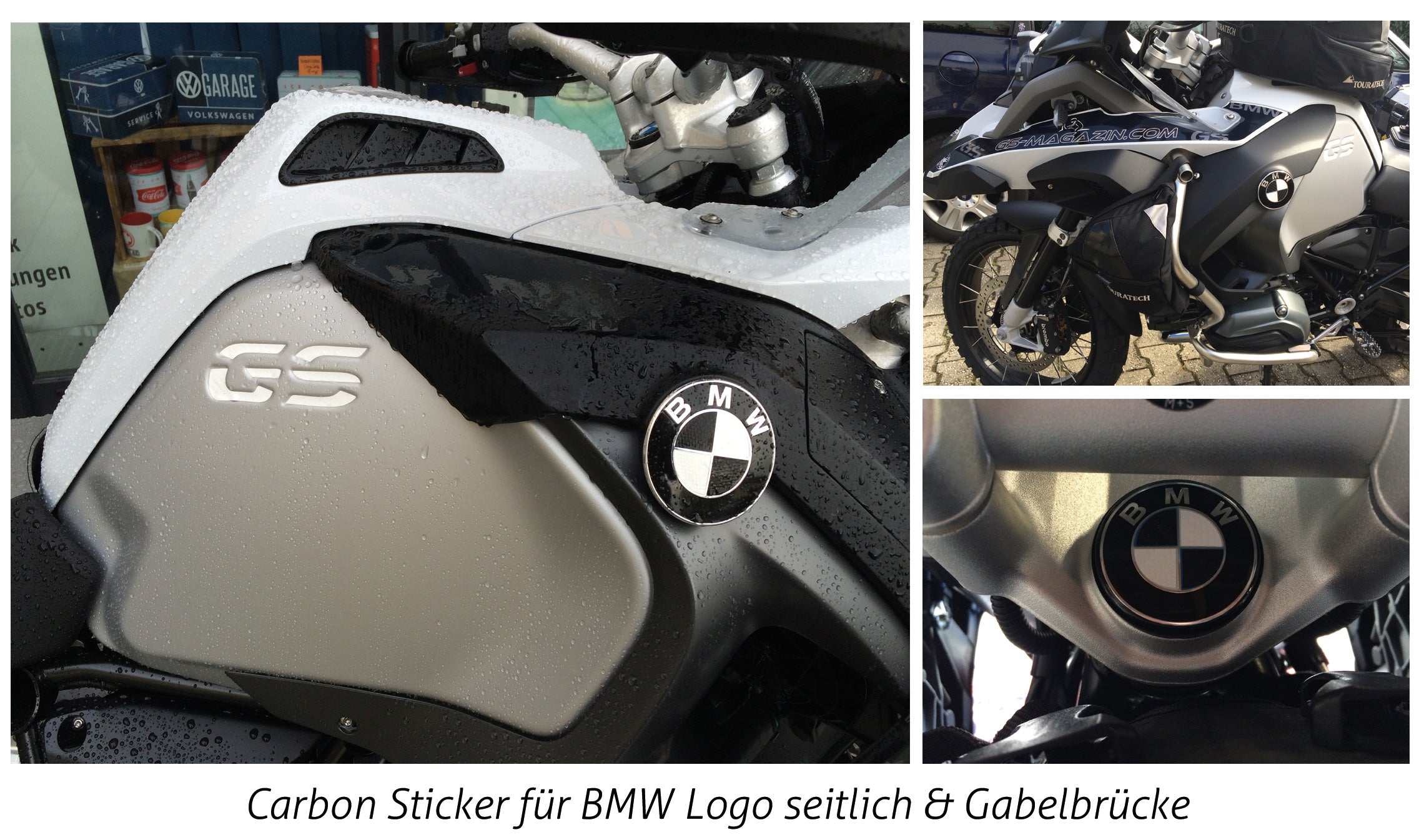 GS Carbon Emblem Eckenset (Links+Rechts) + Gratis Gabelbrücken Set in 4 Farben lieferbar - GS Magazin
