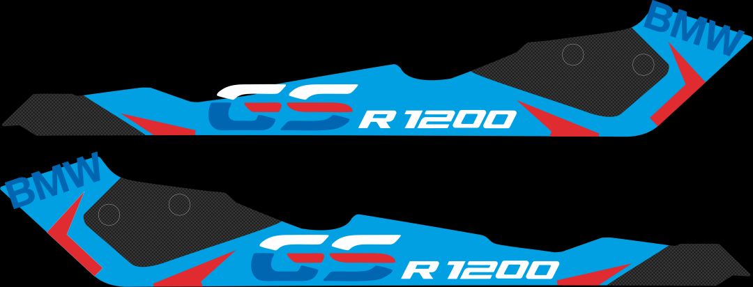 GS Motorrad Aufkleber / Sticker / Carboneffekt 