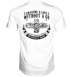 GS Motorrad Vintage "Imagine a Life without a GS" - Retro Design Premium Shirt - GS Magazin