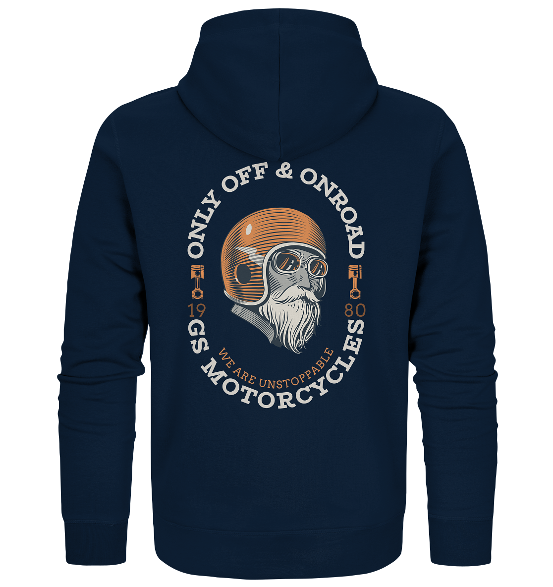 GS Motorrad "Only OFF & ONROAD - WE ARE UNSTOPPABLE" Oldschool - Full-Zipper für SIE & IHN - 7 Farben - GS Magazin