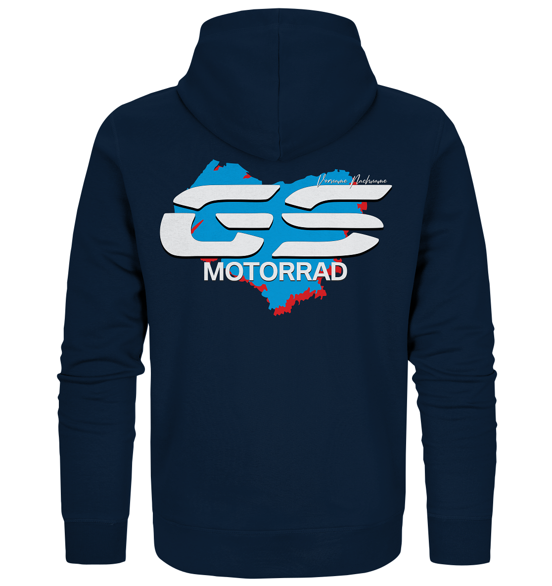GS Motorcycle "Great Heart" - Personalized - Make Life your Ride - Organic Full-Zipper Hoodie