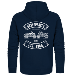 GS Motorrad »UNSTOPPABLE R 80 G/S versus R 1250 GS« seit 1980 - Unisex Full-Zipper für SIE & IHN - GS Magazin