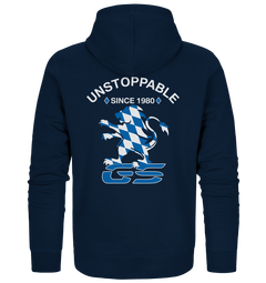 GS Motorrad UNSTOPPABLE - since 1980 - 40 Jahre GS Hommage - Zipper Jacke - GS Magazin