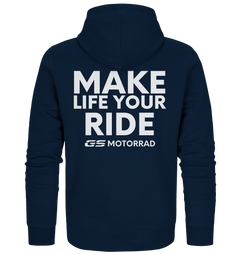 GS Motorrad "MAKE LIFE YOUR RIDE" - Premium Full Zipper für SIE & IHN - 5 Farben