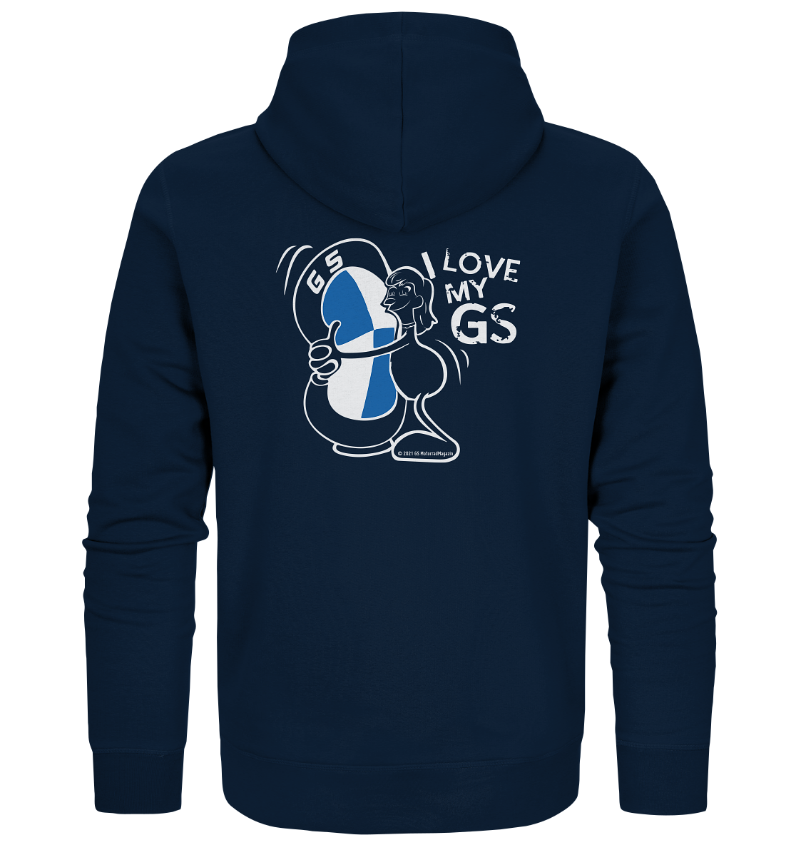 GS Motorrad Liebling MAXI »i-love-my-gs« neues Design 2021 für SIE & IHN - Full Zipper - GS Magazin