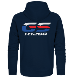 GS Motorrad R 1200 HP Rallye Style - Organic Full-Zipper Hoodie - GS Magazin