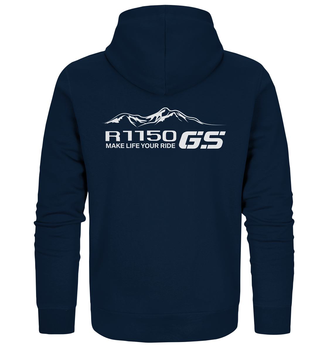 GS Motorrad BMW R 1150 GS Mountain-Style Make Life A Ride - Organic Full Zipper Hoodie