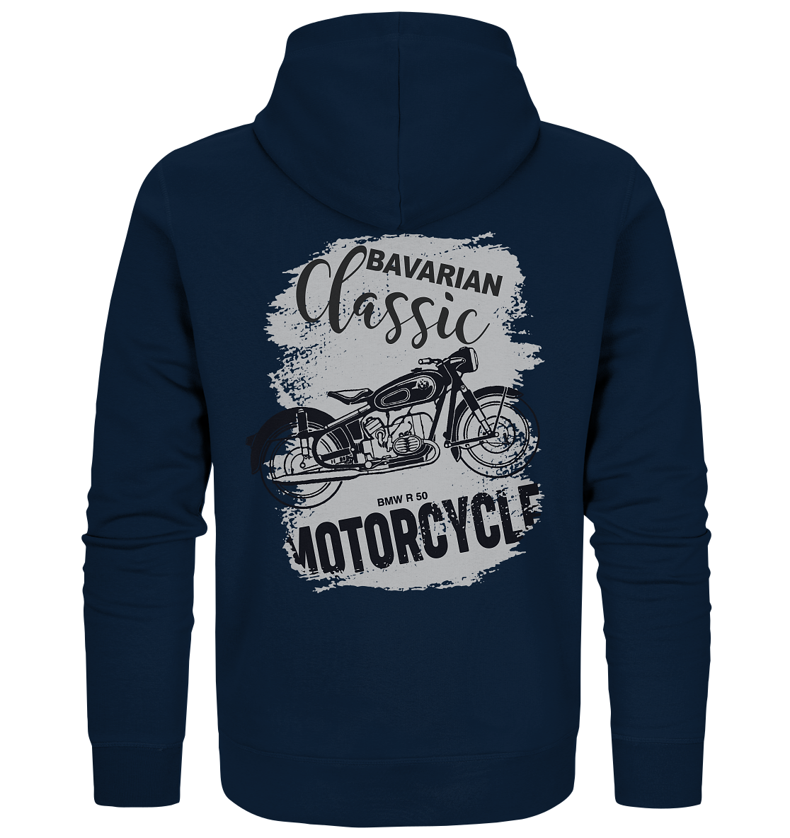 BMW R 50 Motorrad Bavarian Classic- Pionier der GS - Organic FULL- Zipper Hoodie Jacke