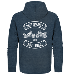GS Motorrad »UNSTOPPABLE R 80 G/S versus R 1250 GS« seit 1980 - Unisex Full-Zipper für SIE & IHN - GS Magazin