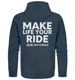GS Motorrad "MAKE LIFE YOUR RIDE" - Premium Full Zipper für SIE & IHN - 5 Farben