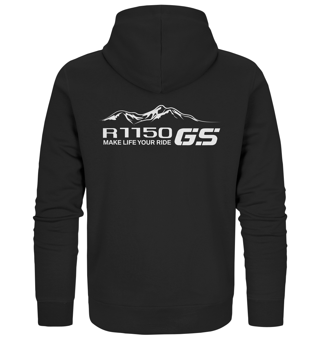GS Motorrad BMW R 1150 GS Mountain-Style Make Life A Ride - Organic Full Zipper Hoodie
