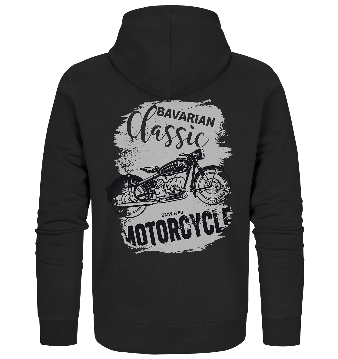 BMW R 50 Motorrad Bavarian Classic- Pionier der GS - Organic FULL- Zipper Hoodie Jacke