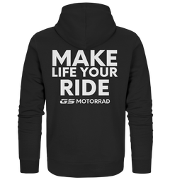 GS Motorrad "MAKE LIFE YOUR RIDE" - Premium Full Zipper für SIE & IHN - 5 Farben