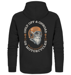 GS Motorrad "Only OFF & ONROAD - WE ARE UNSTOPPABLE" Oldschool - Full-Zipper für SIE & IHN - 7 Farben - GS Magazin