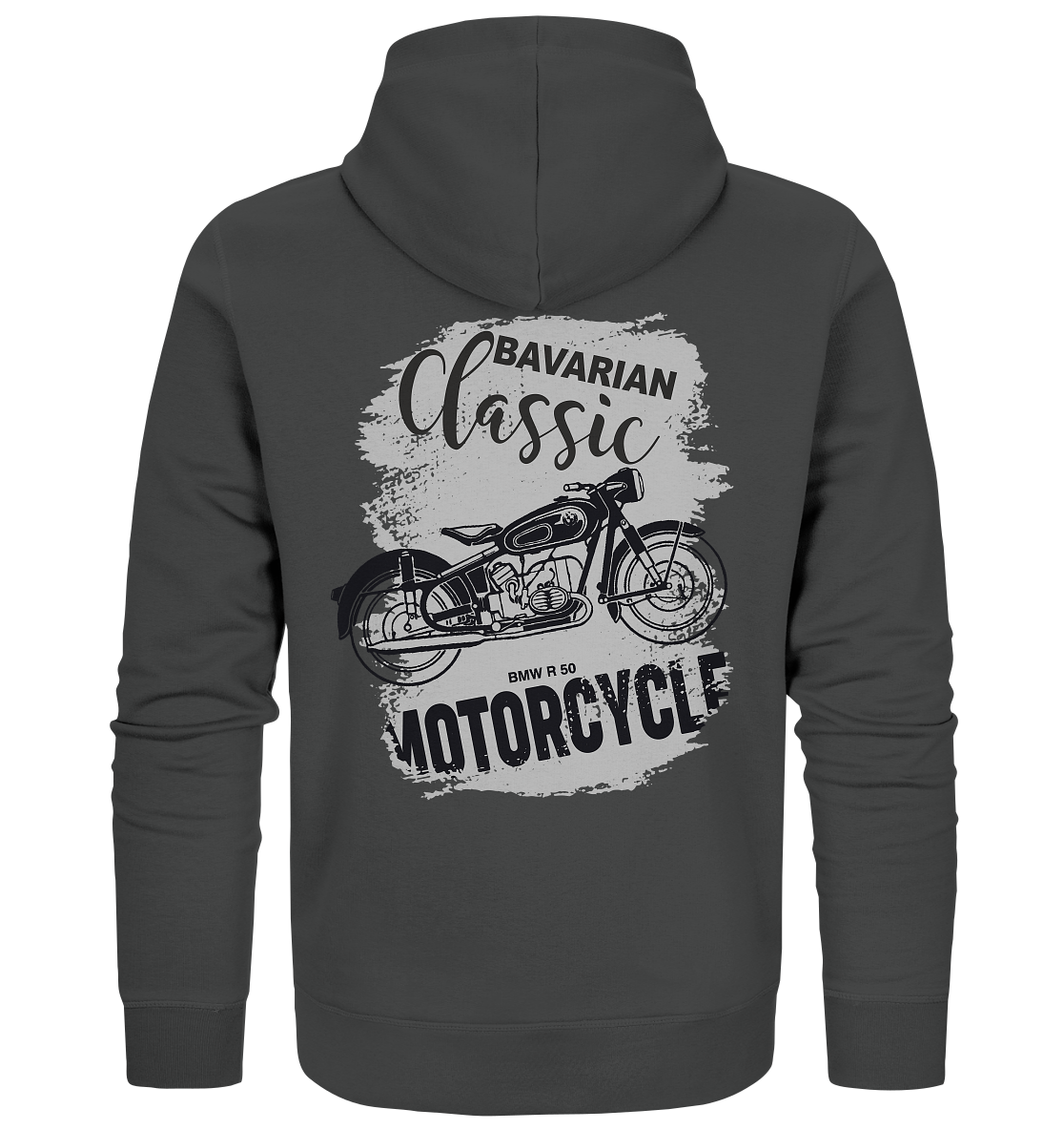 BMW R 50 Motorrad Bavarian Classic- Pionier der GS - Organic FULL- Zipper Hoodie Jacke