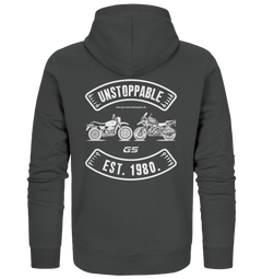 GS Motorrad »UNSTOPPABLE R 80 G/S versus R 1250 GS« seit 1980 - Unisex Full-Zipper für SIE & IHN - GS Magazin