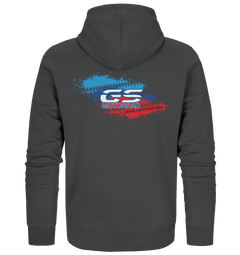 GS MOTORRAD BMW GS 1250 1200 900 850 "SPLASH" MAKE LIFE A RIDE (customizable!) - Organic FULL Zipper Hoodie Jacket