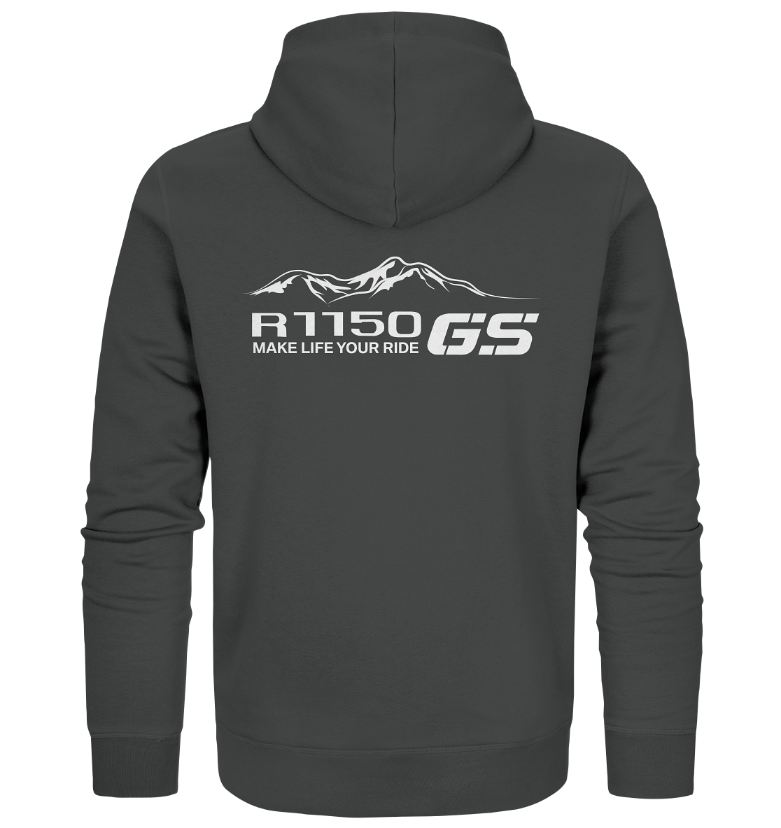 GS Motorrad BMW R 1150 GS Mountain-Style Make Life A Ride - Organic Full Zipper Hoodie