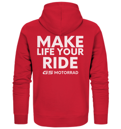 GS Motorrad "MAKE LIFE YOUR RIDE" - Premium Full Zipper für SIE & IHN - 5 Farben