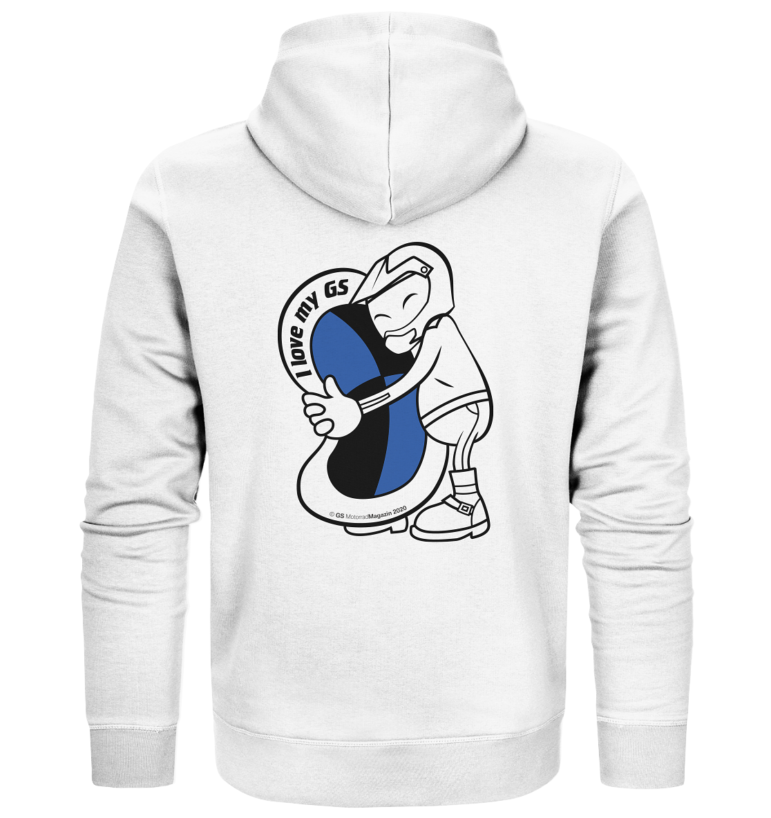GS Motorrad Liebling Motiv »i-love-my-gs« neues Design 2021 - Organic Full-Zipper Hoodie - limitiert - - GS Magazin