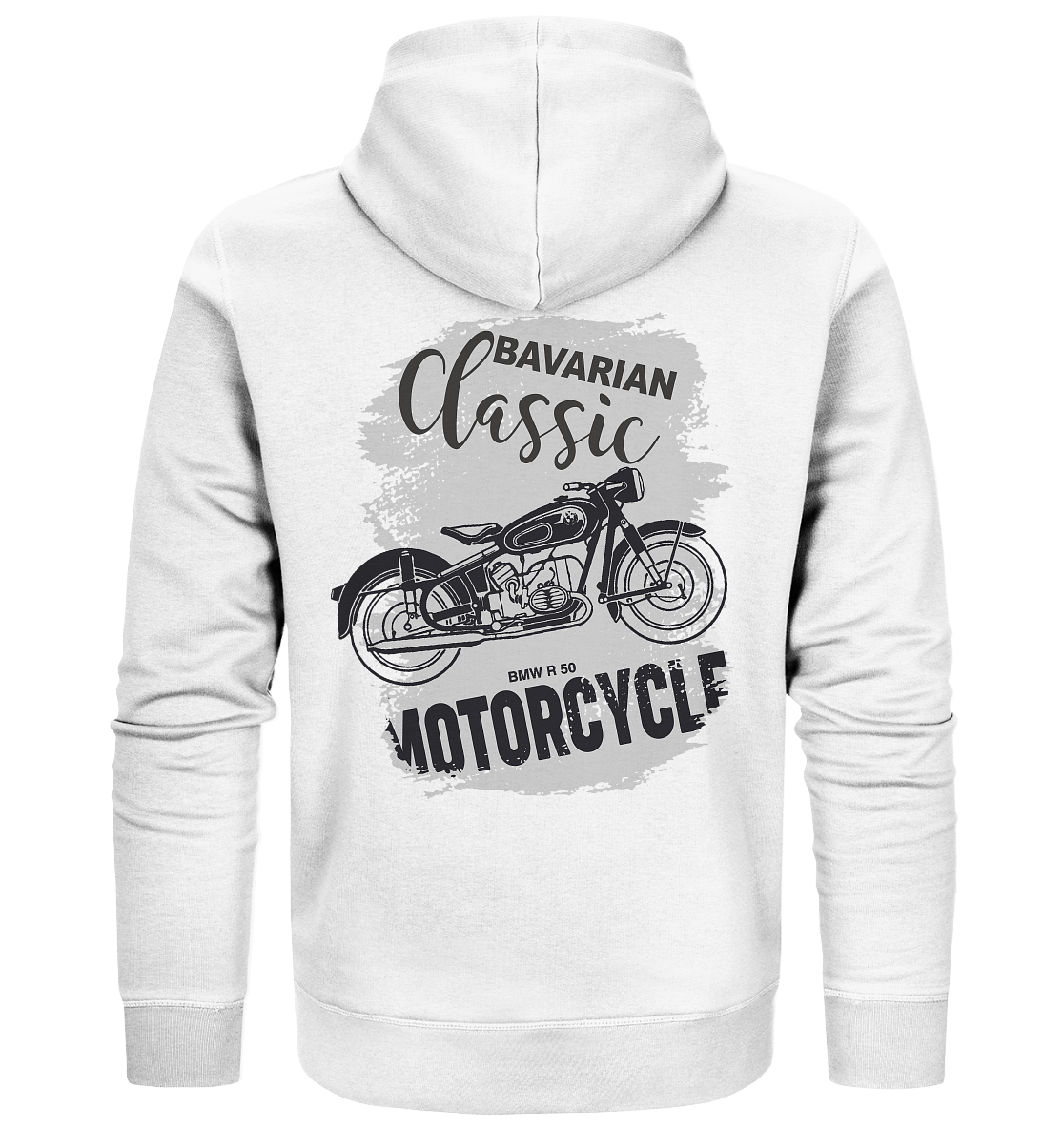 BMW R 50 Motorrad Bavarian Classic- Pionier der GS - Organic FULL- Zipper Hoodie Jacke