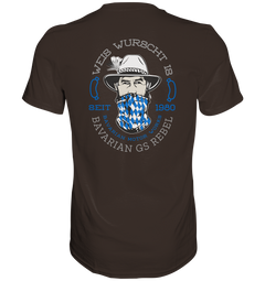 GS Motorrad "BAVARIAN GS REBEL-Weis wurscht is"  - Premium Herren Shirt - 8 Farben lieferbar - GS Magazin
