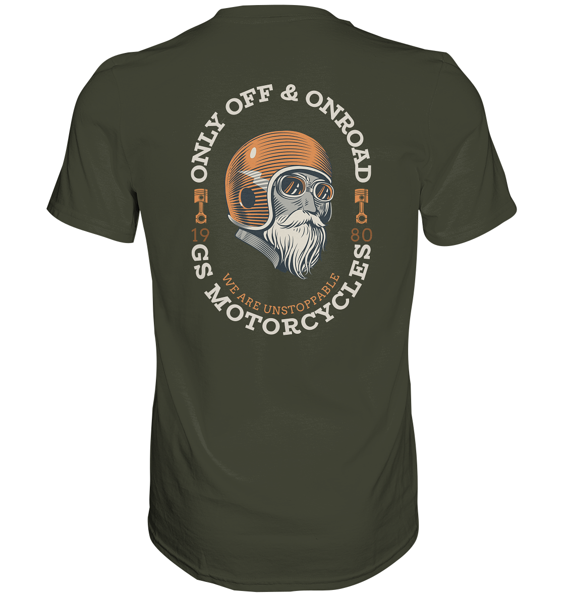 GS Motorrad "Only OFF & ONROAD - WE ARE UNSTOPPABLE" Oldschool - Premium Herren Shirt - in 10 Farben - GS Magazin