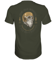GS Motorrad "Oldschool Biker" - Geburtsjahr individuell von 1930 - 2000 wählbar - Premium Herren Shirt - 8 Farben - GS Magazin