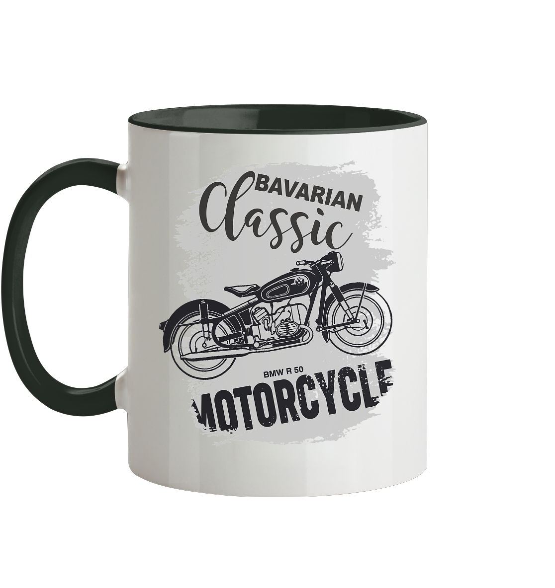 BMW R 50 Motorrad Bavarian Classic- Pionier der GS - Tasse zweifarbig